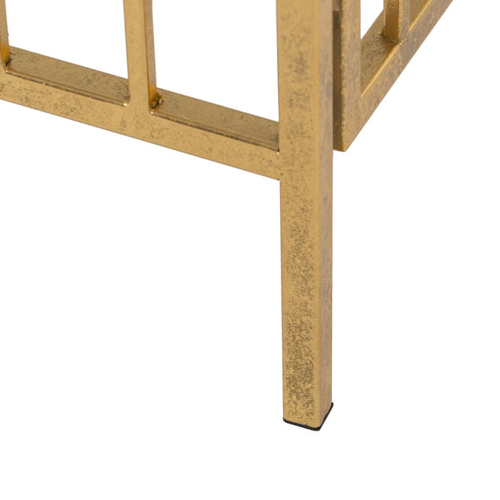 Set de 2 mese Negru Auriu* Fier 100 x 30 x 80 cm (2 Unități)