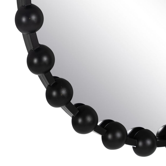 Oglindă de perete Negru Fier 63 x 4,5 x 63 cm