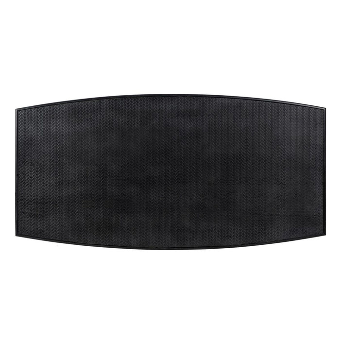 Masă de Sufragerie OSLO Negru Natural Lemn Fier Lemn MDF 179 x 90 x 75 cm