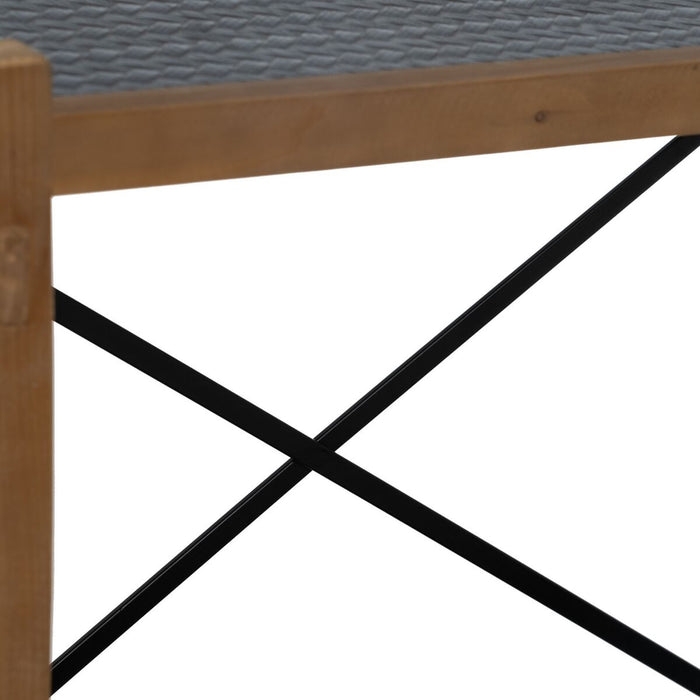 Raft OSLO Negru Natural Fier 107 x 40 x 80 cm