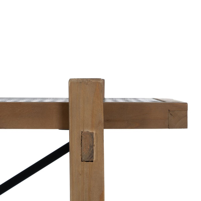 Raft OSLO Negru Natural Fier 107 x 40 x 80 cm