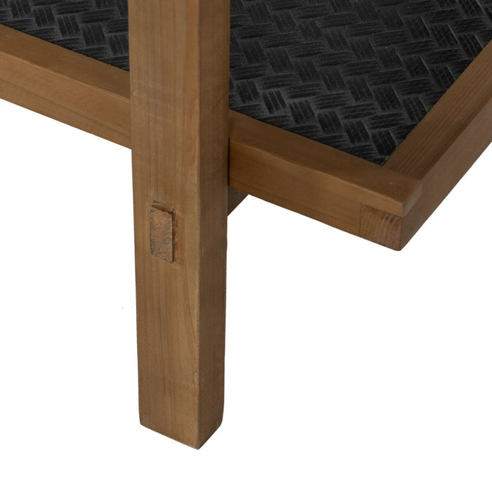 Raft OSLO Negru Natural Fier 107 x 40 x 80 cm