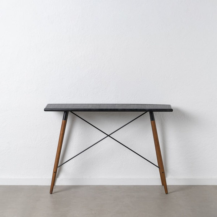 Consolă Negru Natural Lemn Fier Lemn MDF 120 x 38 x 81 cm
