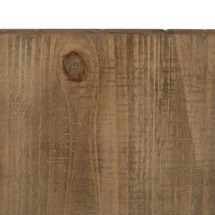 Măsuță Laterală Negru Natural Fier Lemn MDF 47 x 47 x 55 cm