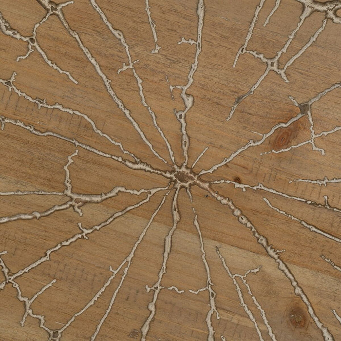 Măsuță Laterală Negru Natural Fier Lemn MDF 47 x 47 x 55 cm