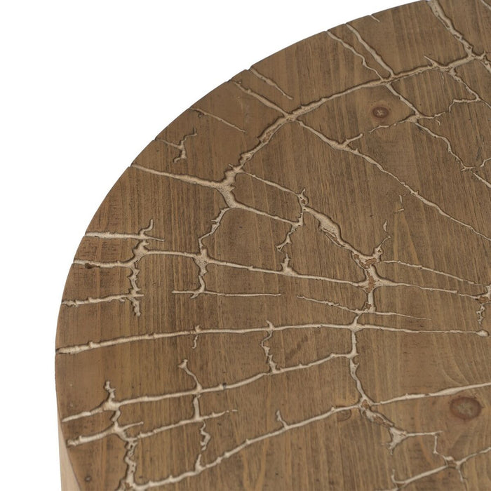 Masa de Cafea Negru Natural Fier Lemn MDF 80 x 80 x 38,5 cm
