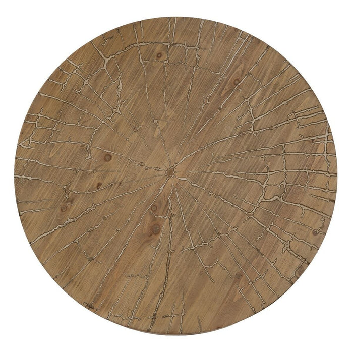 Masa de Cafea Negru Natural Fier Lemn MDF 80 x 80 x 38,5 cm