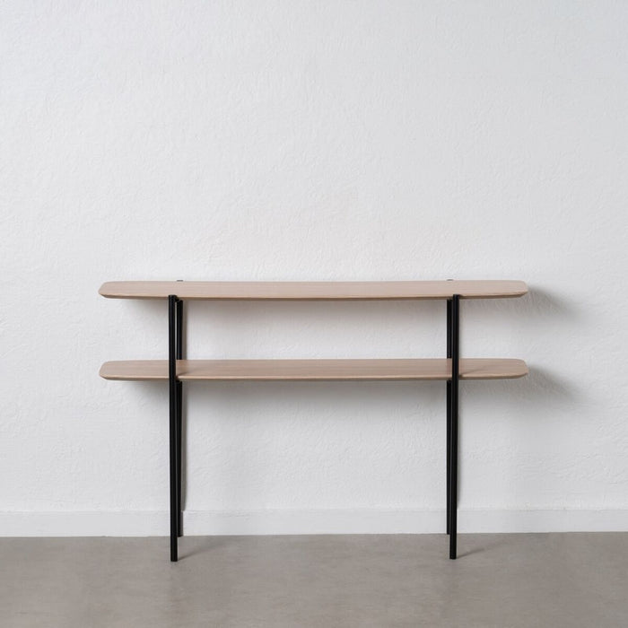 Consolă Negru Natural Fier 120 x 33 x 75 cm