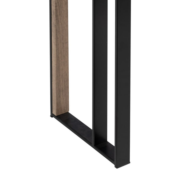 Consolă Negru Natural Fier Lemn MDF 110 x 30 x 75 cm
