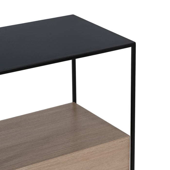Noptieră Negru Natural Fier DMF 57 x 34 x 55 cm