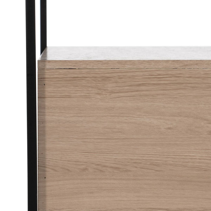 Noptieră Negru Natural Fier DMF 57 x 34 x 55 cm