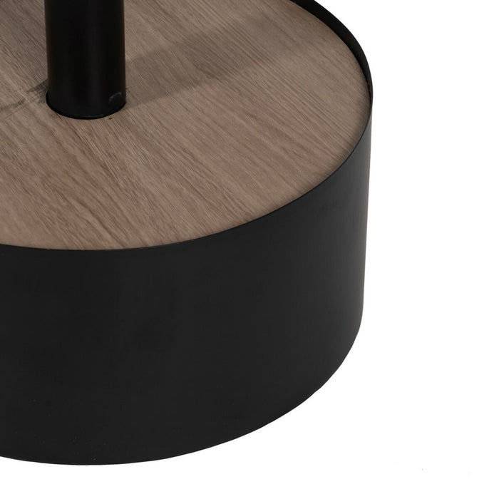 Masa de Cafea Negru Natural Fier Lemn MDF 65 x 65 x 37,5 cm