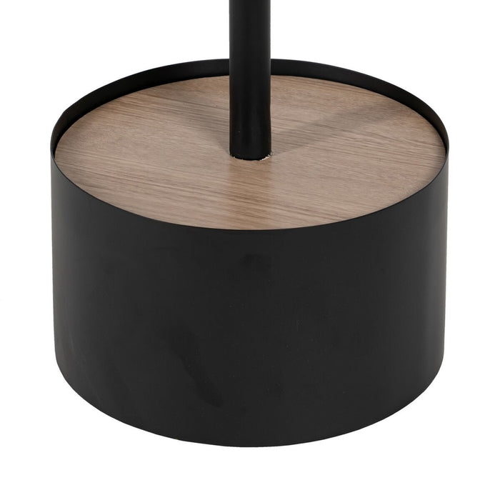 Masa de Cafea Negru Natural Fier Lemn MDF 50 x 50 x 45 cm