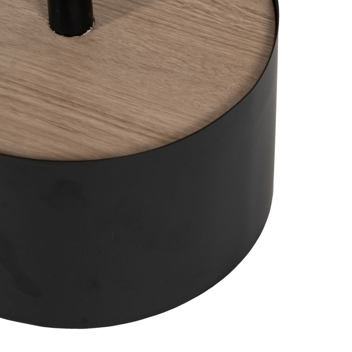 Masa de Cafea Negru Natural Fier Lemn MDF 50 x 50 x 45 cm