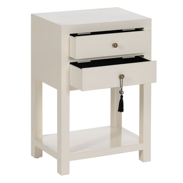 Noptieră ORIENT Alb Lemn de brad Lemn MDF 45 x 30 x 66 cm