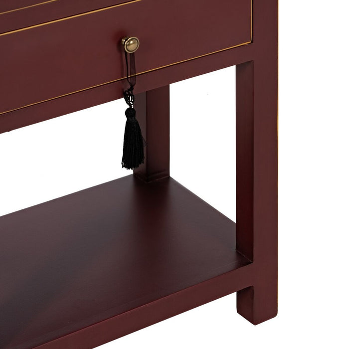 Noptieră ORIENT Culoare teracotă Lemn de brad Lemn MDF 45 x 30 x 66 cm