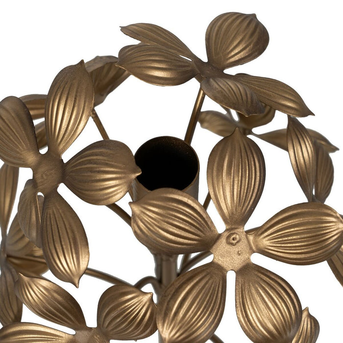 Suport de Lumânări Auriu* Fier 15 x 15 x 40 cm