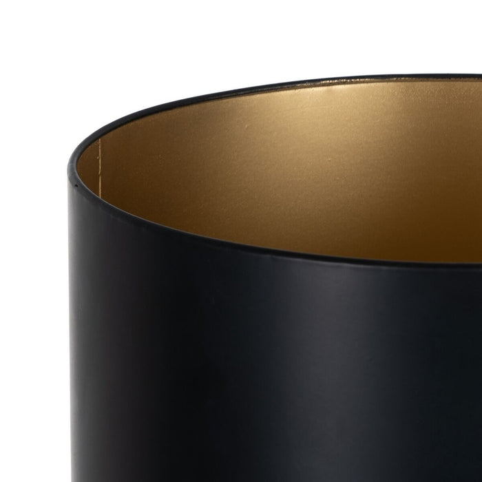 Lampă cu Picior Negru Auriu* 30 x 30 x 168 cm