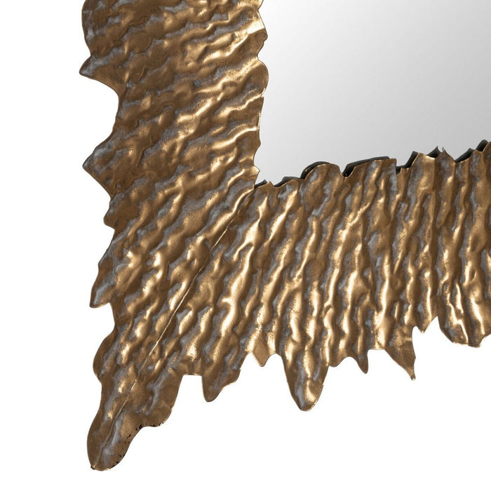 Oglindă de perete Auriu* Geam Fier 74 x 7,5 x 74 cm