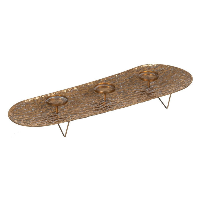 Tavă Suport de Lumânări Auriu* Fier 78 x 28 x 11,5 cm