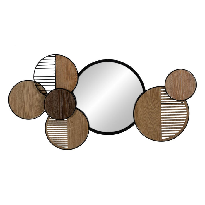 Decorațiune de Perete Negru Natural Fier 123,2 x 4,4 x 63,5 cm