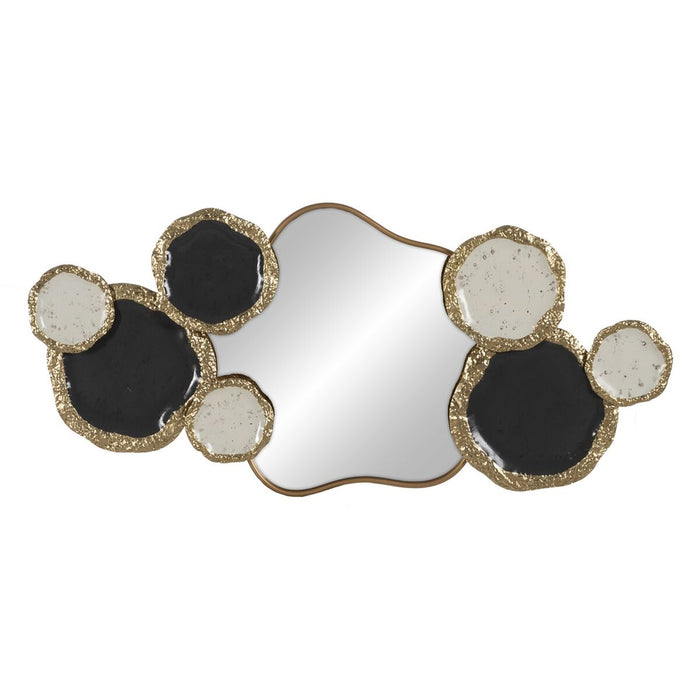 Decorațiune de Perete Alb Negru Fier 125,1 x 5,7 x 52,7 cm