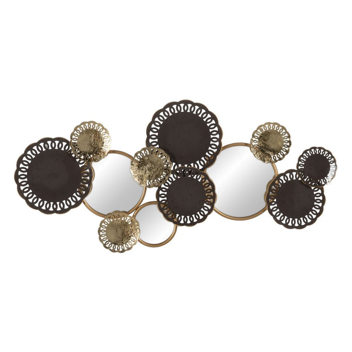 Decorațiune de Perete Gri Auriu* Fier 134,6 x 5,7 x 62,9 cm