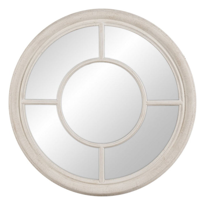 Oglindă de perete Alb Lemn Geam Lemn de paulownia Fereastră 79 x 3,5 x 79 cm