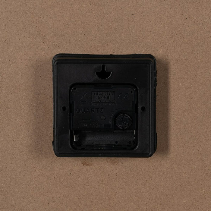 Ceas de Perete Alb Natural Lemn Geam 32 x 32 x 4,5 cm