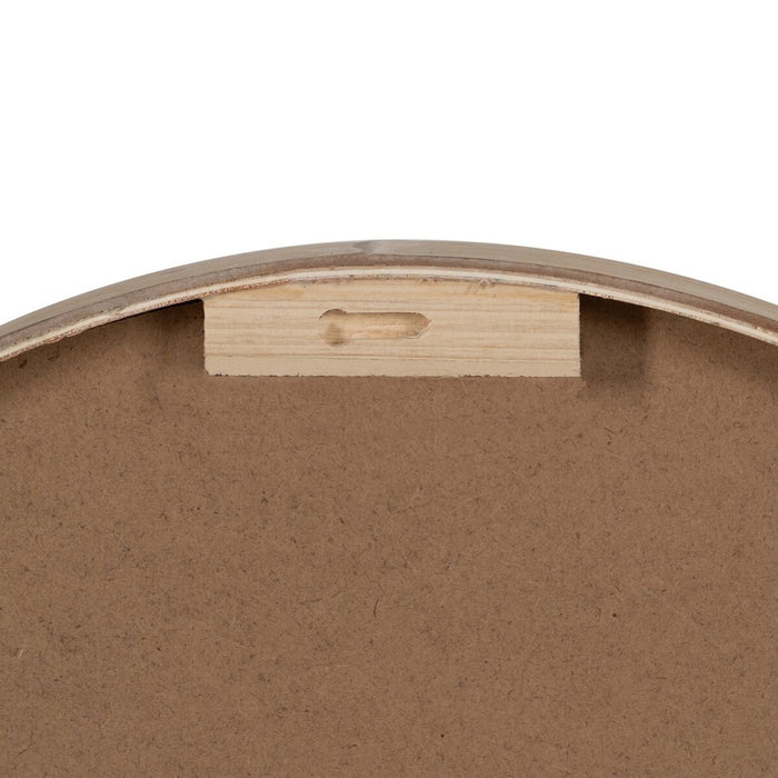 Ceas de Perete Alb Natural Lemn Geam 60 x 60 x 6,5 cm