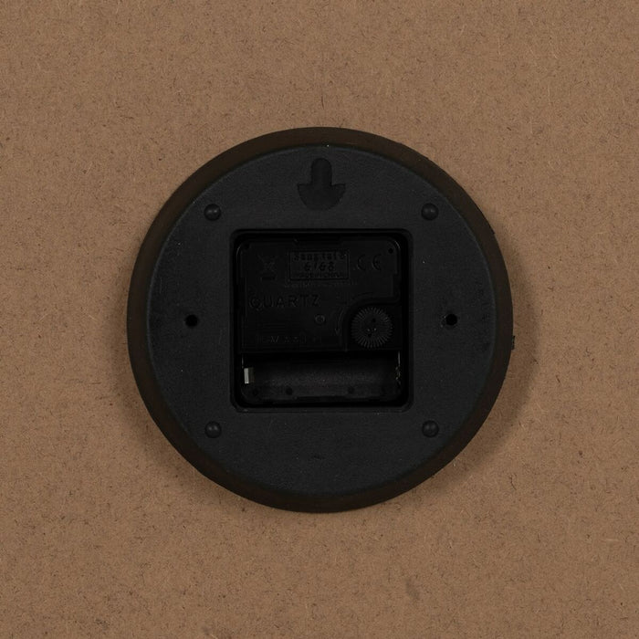 Ceas de Perete Alb Natural Lemn Geam 60 x 60 x 6,5 cm