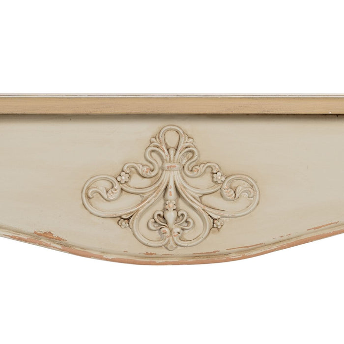 Consolă Crem Natural Lemn de brad Lemn MDF 135 x 43 x 77 cm