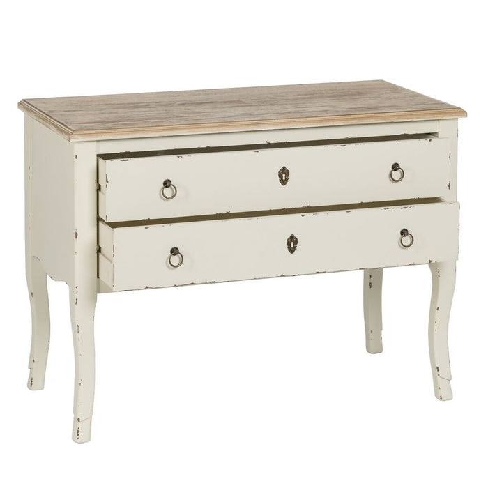 Consolă Alb Natural Lemn de brad Lemn MDF 104 x 50 x 78 cm