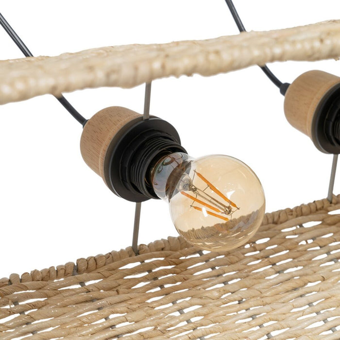 Lustră Negru Natural Fier 220-240 V 77 x 27 x 92 cm