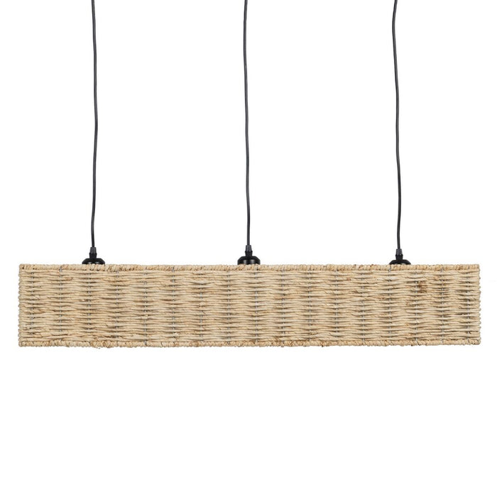 Lustră Negru Natural Fier 220-240 V 88 x 17,5 x 65 cm