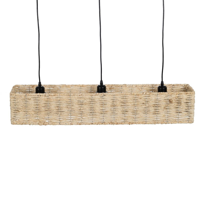 Lustră Negru Natural Fier 220-240 V 88 x 17,5 x 65 cm