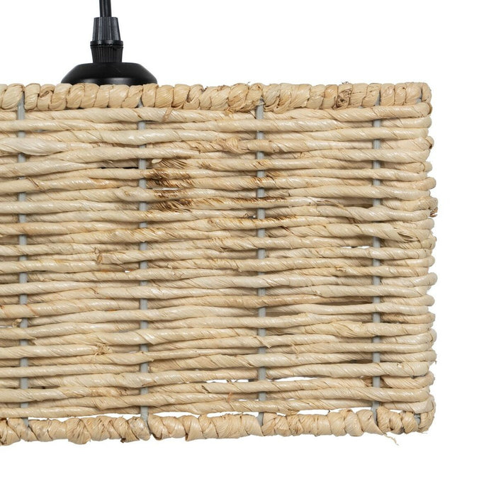 Lustră Negru Natural Fier 220-240 V 88 x 17,5 x 65 cm
