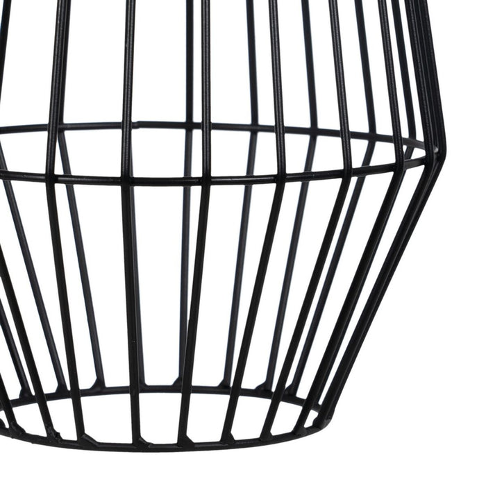 Lustră Negru Natural Lemn Fier 220-240 V 20 x 19,5 cm