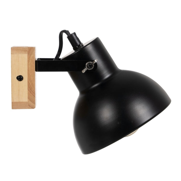 Lampă de perete Negru Bej Lemn Fier 220-240 V 21 x 14 x 17 cm
