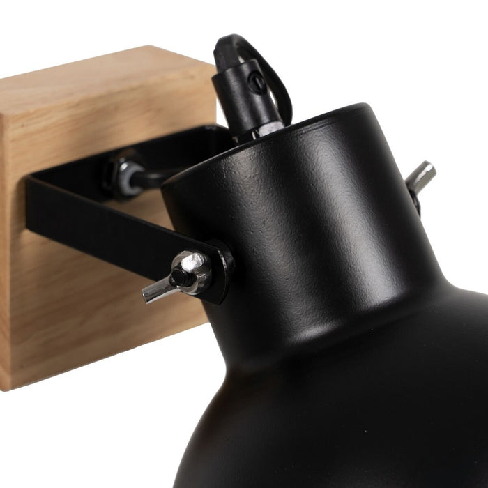 Lampă de perete Negru Bej Lemn Fier 220-240 V 21 x 14 x 17 cm