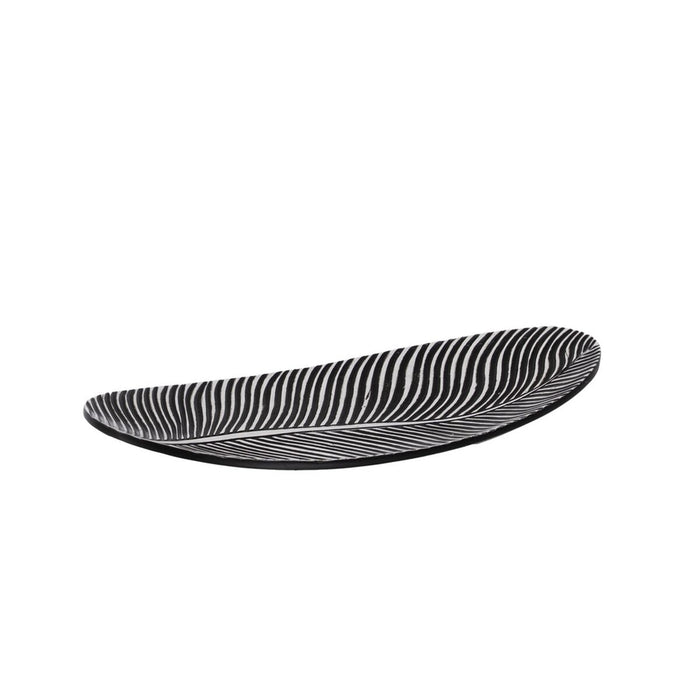 Tavă Alb Negru Polirășină 37 x 16 x 5 cm