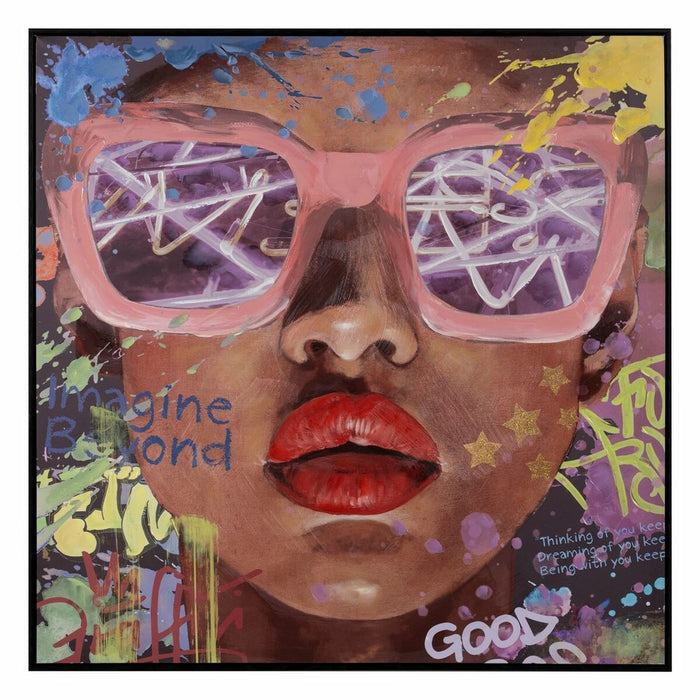 Tablou Pânză Femeie 100 x 3,5 x 100 cm