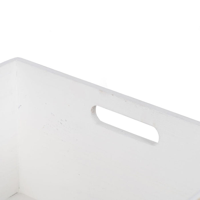 Set de Cutii Decorative Alb Natural Lemn de paulownia 44 x 31 x 18 cm (3 Piese)