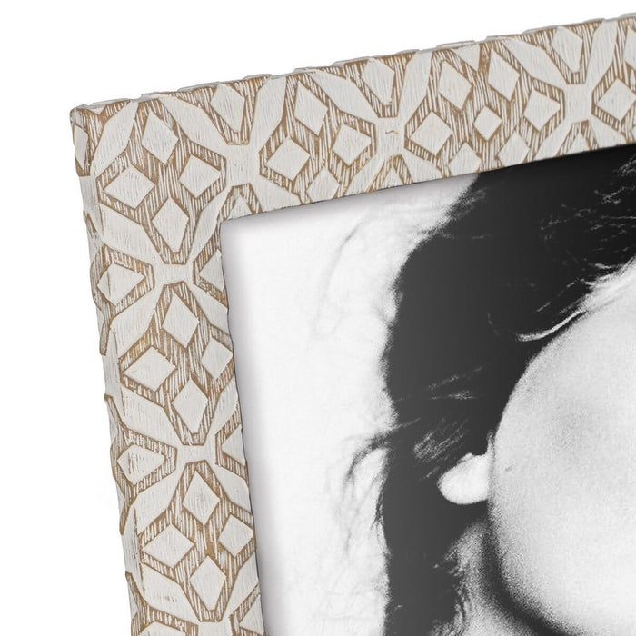 Ramă Foto Alb Bej Polirășină 17,8 x 1,8 x 22,9 cm