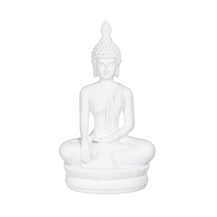 Figură Decorativă Alb Buda 19,2 x 12 x 32,5 cm