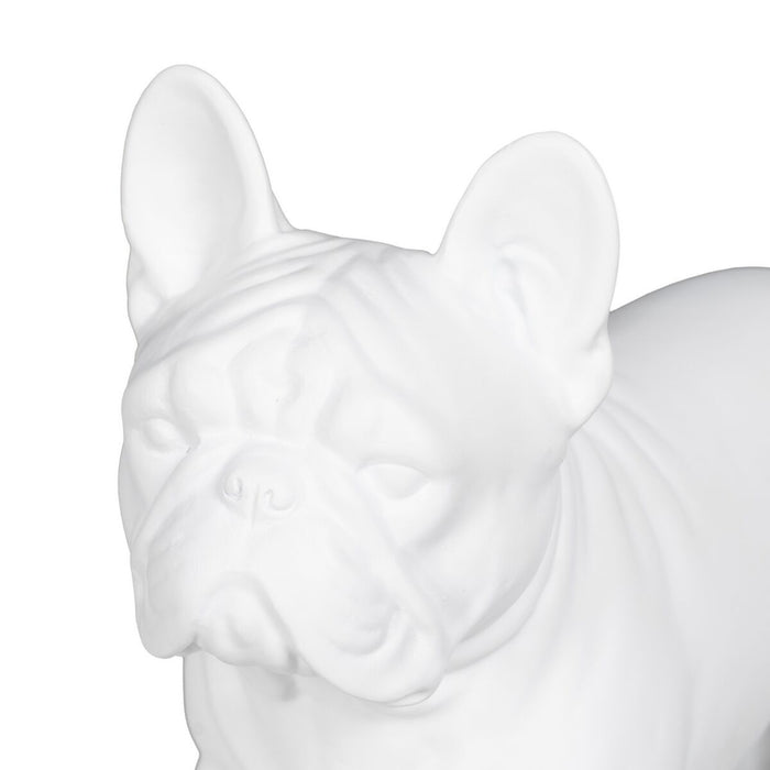 Figură Decorativă Alb Câine 22,6 x 10,2 x 19,3 cm
