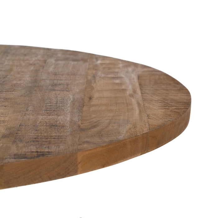 Table top Rotund Bej Lemn de mango 80 x 80 x 3 cm