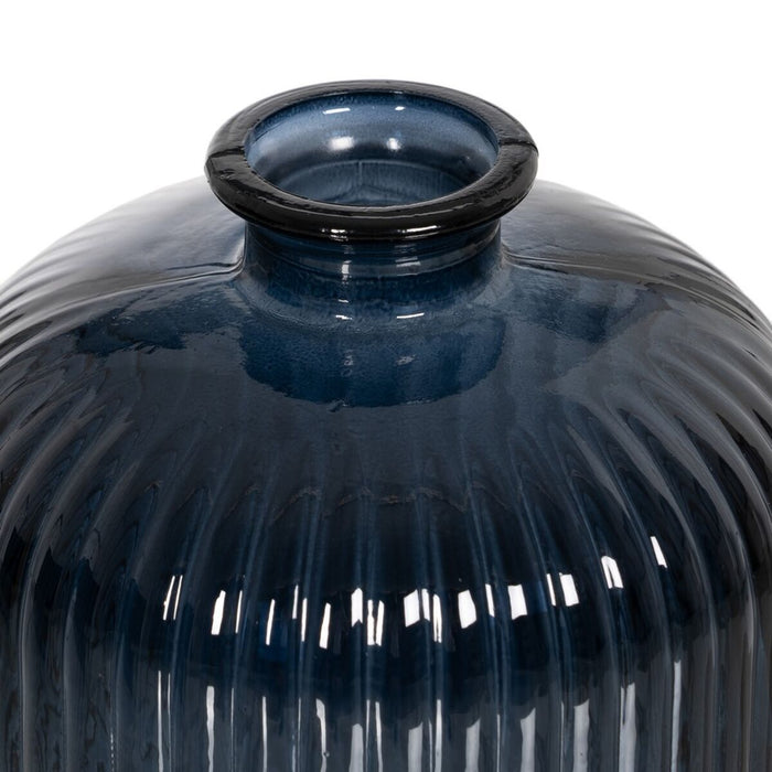Vază Albastru sticlă reciclată 15 x 15 x 18 cm