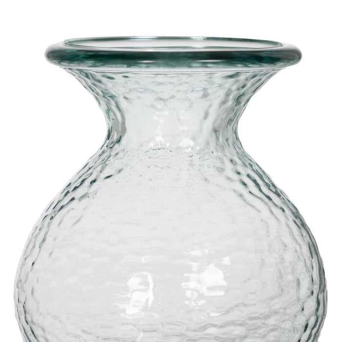Vază WE CARE Bej sticlă reciclată 15 x 15 x 18,5 cm