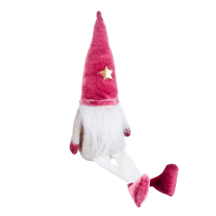 Ornament de Crăciun Alb Roz Nisip Țesătură 30 cm